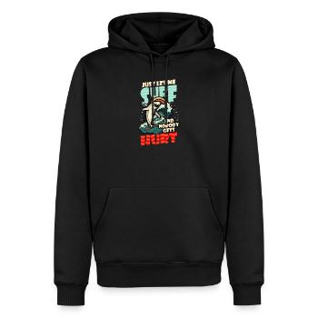 Surfer Lass mich surfen Shark - Männer Premium Bio Hoodie - Schwarz - Vorne - Nico (187cm)