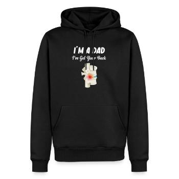 Ich Stehe Hinter Ihnen, Chiropraktiker, Vater, - Männer Premium Bio Hoodie - Schwarz - Vorne - Nico (187cm)