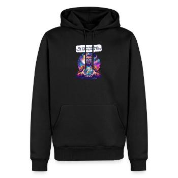 Supervisor Crystal Ball Says Work Today - Men’s Premium Organic Hoodie - black - Front - Nico (187cm)