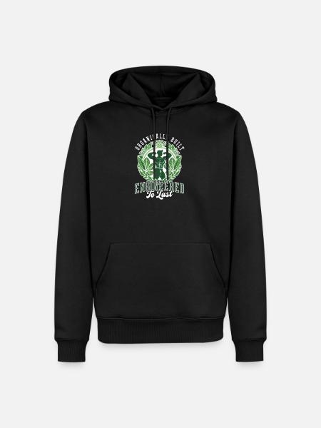 Natty Bodybuilder Engineered To Last - Men’s Premium Organic Hoodie - black