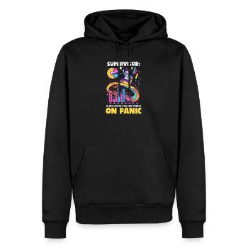 Supervisor A Job Where You Can Thrive on Panic - Men’s Premium Organic Hoodie - black - Front - Nico (187cm)