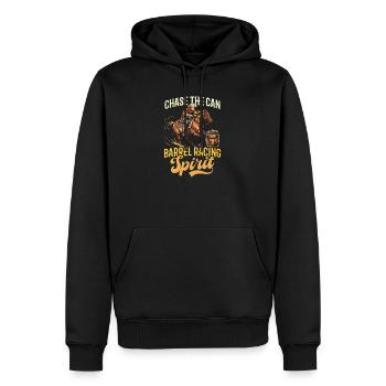 Western Rodeo Chase the Can: Barrel Racing Spirit - Männer Premium Bio Hoodie - Schwarz - Vorne - Nico (187cm)