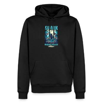 Biologiste Amant les requins Shark Whisperer - Sweat à capuche Premium bio Homme - noir - Devant - Nico (187cm)