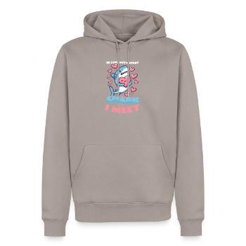 Biologe Hailiebhaber lieben jeden Hai, den ich treffe - Männer Premium Bio Hoodie - Taupe - Vorne - Nico (187cm)