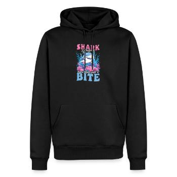 Biologiste amateur de requins : plus qu’une bouchée - Sweat à capuche Premium bio Homme - noir - Devant - Nico (187cm)