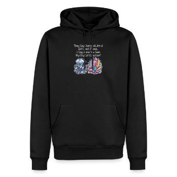 Collectionneur de cristaux Vous avez vu ma collection de cristaux ? - Sweat à capuche Premium bio Homme - noir - Devant - Nico (187cm)