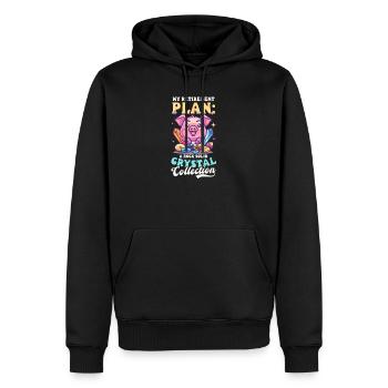 Crystal Collector Retirement Plan Solid Collection - Männer Premium Bio Hoodie - Schwarz - Vorne - Nico (187cm)