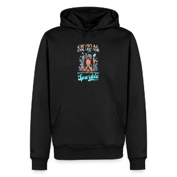 Crystal Collector Parce que l’âge adulte a besoin d’éclat - Sweat à capuche Premium bio Homme - noir - Devant - Nico (187cm)