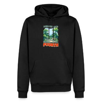 Voie patriotique bouddhiste patriotique - Sweat à capuche Premium bio Homme - noir - Devant - Nico (187cm)