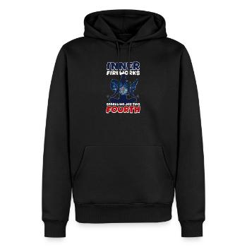 Le bouddhiste patriotique suscite la joie ce quatrième - Sweat à capuche Premium bio Homme - noir - Devant - Nico (187cm)