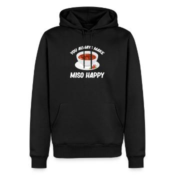 You Always Make Miso Happy Chinese Cuisine - Men’s Premium Organic Hoodie - black - Front - Nico (187cm)