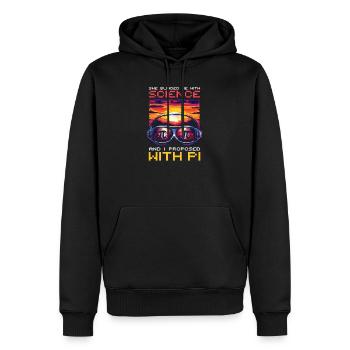 L’amour geek m’a aveuglé La science que j’ai demandée en mariage avec Pi - Sweat à capuche Premium bio Homme - noir - Devant - Nico (187cm)