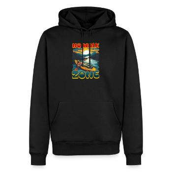 Kajakfahren No Wake Zone - Männer Premium Bio Hoodie - Schwarz - Vorne - Nico (187cm)