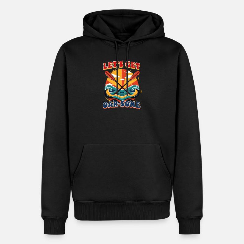 Kayak Allons ramer - Sweat à capuche Premium bio Homme - noir