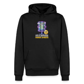 Indianer können Indianer immer noch nicht indianisch stree aussprechen - Männer Premium Bio Hoodie - Schwarz - Vorne - Nico (187cm)