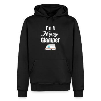 I'm A Happy Glamper Funny Hiker Adventure S'mores - Männer Premium Bio Hoodie - Schwarz - Vorne - Nico (187cm)
