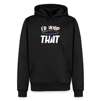 J'aimerais ces drôles de jongleurs de pneus - Sweat à capuche Premium bio Homme - noir - Devant - Nico (187cm)