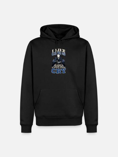 Chess Makes People Cry - Men’s Premium Organic Hoodie - black