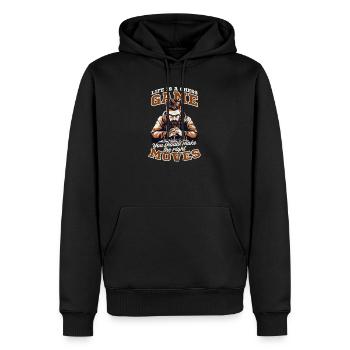 Chess Life Is Chess Game Make Right Move - Men’s Premium Organic Hoodie - black - Front - Nico (187cm)