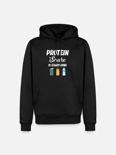 Protein-shake Ist Alles, Cardio-training, - Männer Premium Bio Hoodie - Schwarz