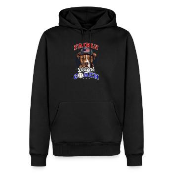 4. Juli Baseballtrainer Ziemlich anständiger Trainer - Männer Premium Bio Hoodie - Schwarz - Vorne - Nico (187cm)
