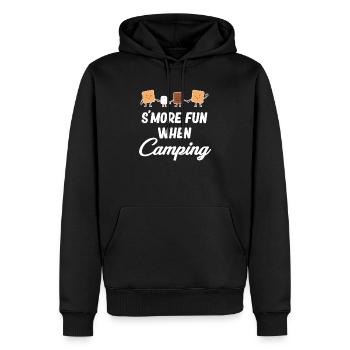 Mehr Spaß Beim Camping, Glamping, Rucksackreisen - Männer Premium Bio Hoodie - Schwarz - Vorne - Nico (187cm)
