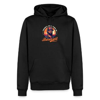 4. Juli Baseballtrainer Kein Weinen beim Baseball - Männer Premium Bio Hoodie - Schwarz - Vorne - Nico (187cm)