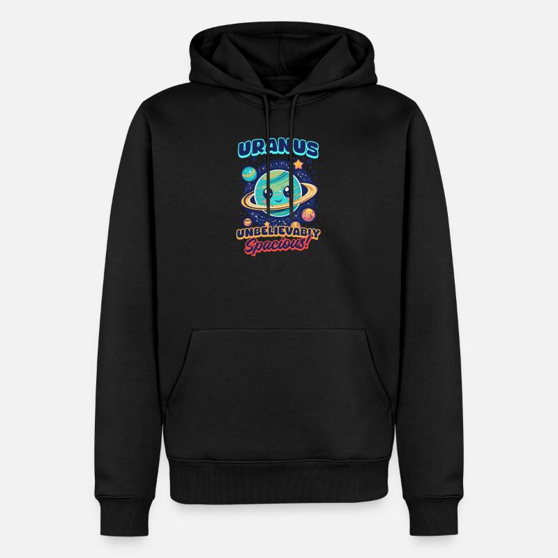 Uranus Uranus : incroyablement spacieux ! - Sweat à capuche Premium bio Homme - noir