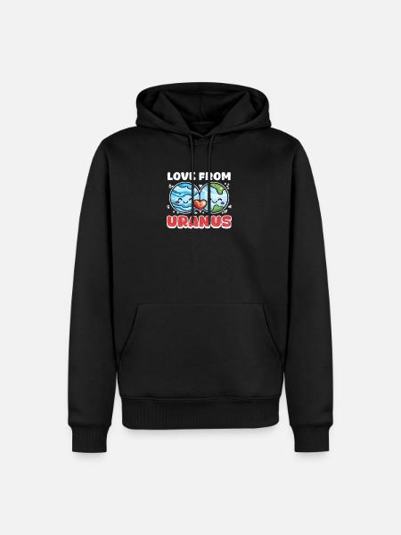 Uranus Love from Uranus - Men’s Premium Organic Hoodie - black