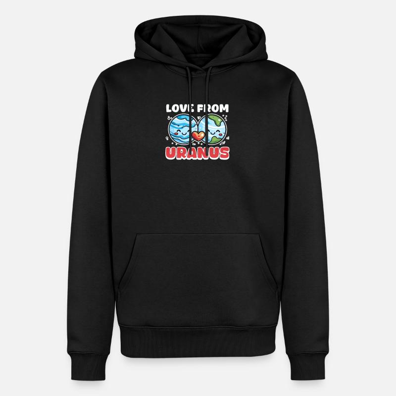 Uranus Liebe von Uranus - Männer Premium Bio Hoodie - Schwarz