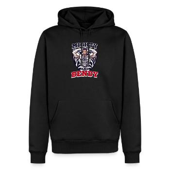 Ehlers Danlos Mighty & Bendy - Men’s Premium Organic Hoodie - black - Front - Nico (187cm)