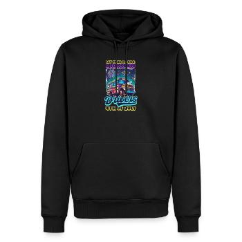 Patriotischer Busfahrer lässt die Freiheit fahren - Männer Premium Bio Hoodie - Schwarz - Vorne - Nico (187cm)