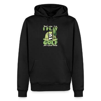 Golfen Golf spielen Dinge vergessen - Männer Premium Bio Hoodie - Schwarz - Vorne - Nico (187cm)