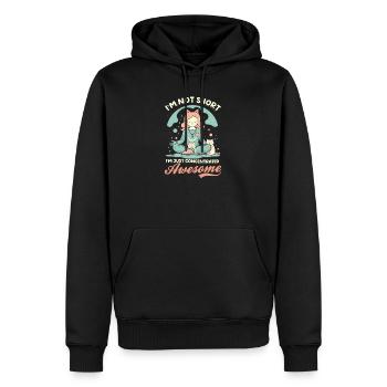 Lustiger Yoga-Liebhaber Nicht kurz Konzentriert Genial - Männer Premium Bio Hoodie - Schwarz - Vorne - Nico (187cm)