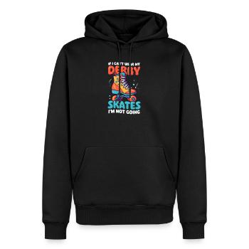 Roller Derby I Je ne peux pas porter de patins Je ne viendrai pas - Sweat à capuche Premium bio Homme - noir - Devant - Nico (187cm)