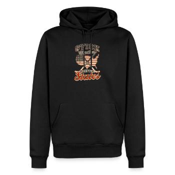 4. Juli Hockey Stick Together Like The States - Männer Premium Bio Hoodie - Schwarz - Vorne - Nico (187cm)