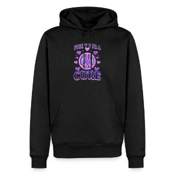 Mukoviszidose: Kampf um eine Heilung - Männer Premium Bio Hoodie - Schwarz - Vorne - Nico (187cm)