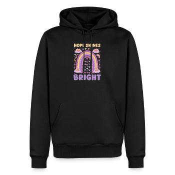 L’espoir de la fibrose kystique brille de mille feux - Sweat à capuche Premium bio Homme - noir - Devant - Nico (187cm)