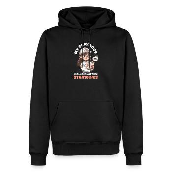 Football Mom My Playbook Includes Naptime Strategi - Men’s Premium Organic Hoodie - black - Front - Nico (187cm)