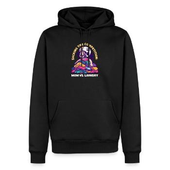 Fußball Mama Entlassung Wettbewerb Mama vs Wäsche - Männer Premium Bio Hoodie - Schwarz - Vorne - Nico (187cm)