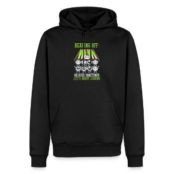 Funny Backgammon Sometimes Life's About Leaving - Men’s Premium Organic Hoodie - black - Front - Nico (187cm)