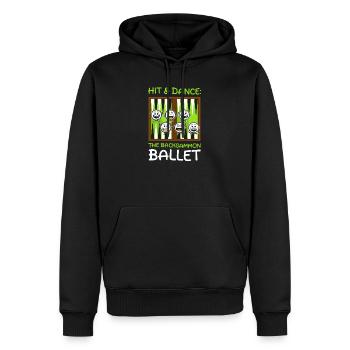 Lustiger Backgammon Hit & Dance: Der Backgammon Balle - Männer Premium Bio Hoodie - Schwarz - Vorne - Nico (187cm)