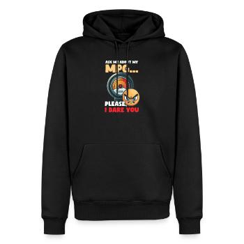 Dieselauto-Liebhaber fragen Sie mich nach MPG... Bitte - Männer Premium Bio Hoodie - Schwarz - Vorne - Nico (187cm)