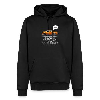 Dieselauto-Liebhaber Ich genieße Stille von hinten - Männer Premium Bio Hoodie - Schwarz - Vorne - Nico (187cm)