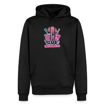 Magen-Darm-Krankenschwester Bauchgefühl - Männer Premium Bio Hoodie - Schwarz - Vorne - Nico (187cm)