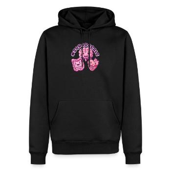 GI-Krankenschwester #SQUADGOALS - Männer Premium Bio Hoodie - Schwarz - Vorne - Nico (187cm)