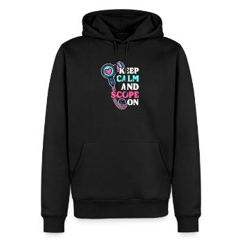 GI-Krankenschwester Ruhe bewahren und anvisieren - Männer Premium Bio Hoodie - Schwarz - Vorne - Nico (187cm)