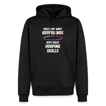 Seules les filles veulent des amis avec de grandes - Sweat à capuche Premium bio Homme - noir - Devant - Nico (187cm)