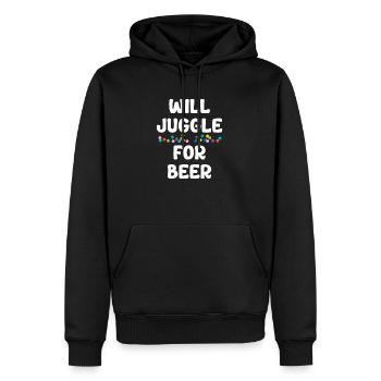 Jonglera pour les jongleurs de bière, les barmans, - Sweat à capuche Premium bio Homme - noir - Devant - Nico (187cm)