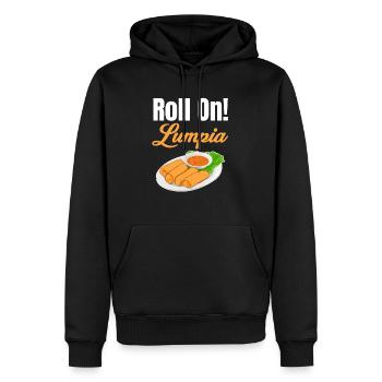 Continuez à rouler ! Lumpia Pinoy Shanghai Lover Adobo - Sweat à capuche Premium bio Homme - noir - Devant - Nico (187cm)